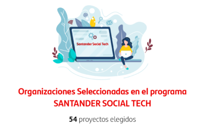 Asanhemo entre las 54 entidades beneficiarias en la 2ª convocatoria SantanderSocialTech