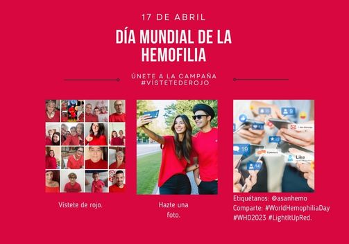 Vístete de Rojo por el Día Mundial de la Hemofilia 2023