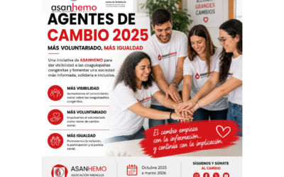 Agentes de Cambio 2025: ASANHEMO impulsa una campaña para visibilizar las coagulopatías congénitas y fomentar el voluntariado